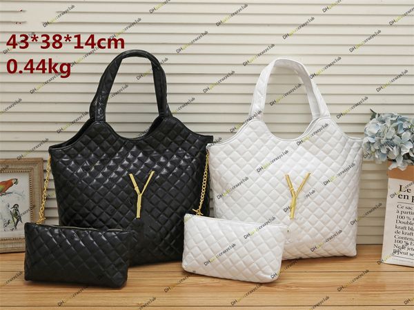 

designer classic icare maxi leather shopping tote bag in quilted lambskinl handbag capacity lady casual totes wallet women fashion shoulder