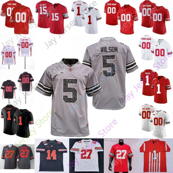 

custom 2021 ohio state buckeyes football jersey ncaa college chris olave k.j. hill mack harrison shaun wade smith haskins jr. weber martell, Black;red