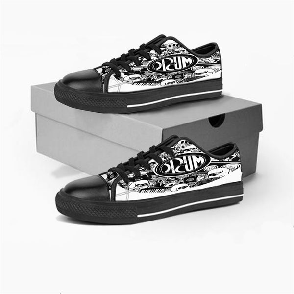 

men women diy custom shoes low canvas skateboard sneakers triple black customization uv printing sports sneakers br110