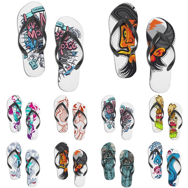 

men women custom shoes beach slides sandals flat shoe mens womens multi color263 summer outdoor customized slide