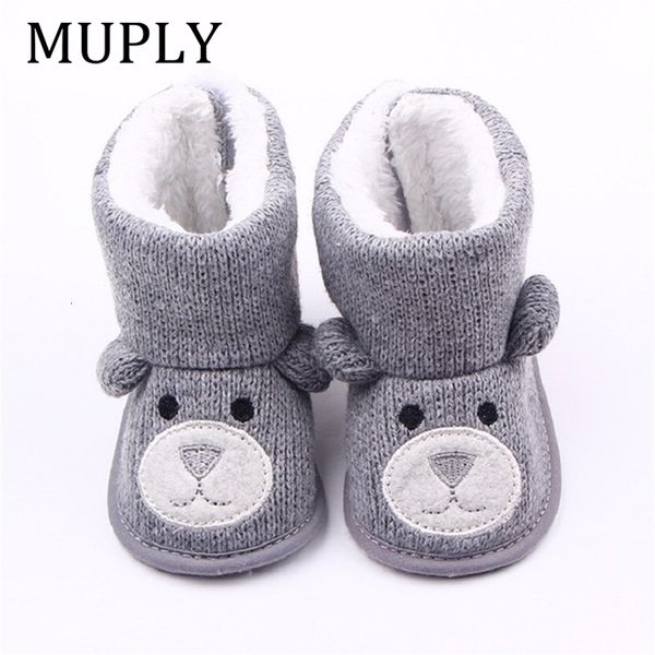 

first walkers baby winter boots infant toddler born cute cartoon bear shoes girls boys super keep warm snowfield booties boot 221117