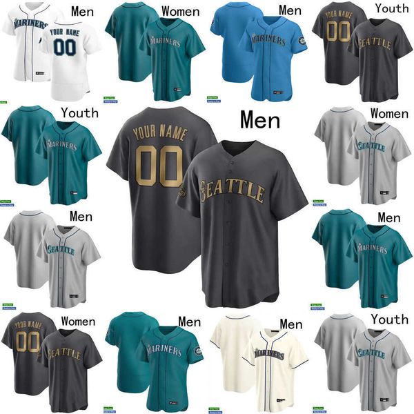 

baseball jersey men 2022 all-star seattle 23 ty france 26 adam frazier 44 julio rodriguez 27 jesse winker 28 eugenio suarez 3 j.p. crawford, Blue;black