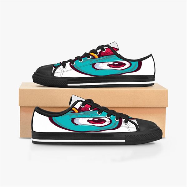 

men women diy custom shoes low canvas skateboard sneakers triple black customization uv printing sports sneakers br142
