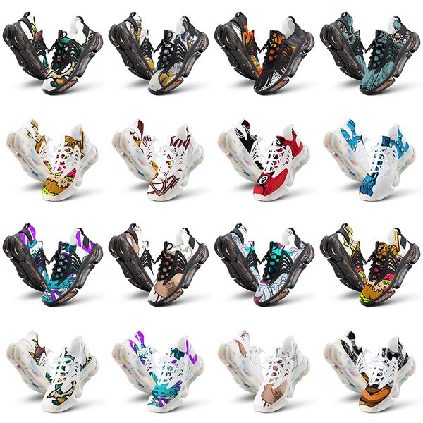 

men women custom running shoes artoon animal design diy word black white blue red mens trainer 094