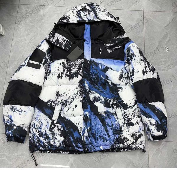 

puffer coat womens down parkas color printing classic logo embroidery hooded winter coats stand collar pocket windproof sleeves warm jacket, Black