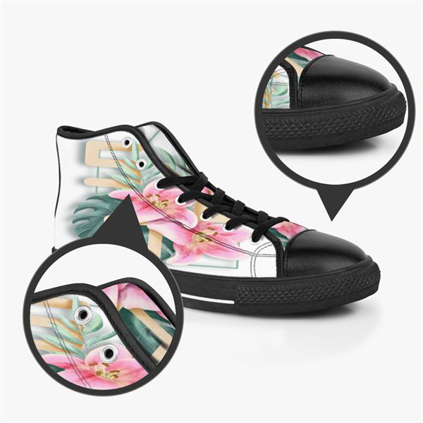 

shoescanvas men shoes dress casual custom sneakers women fashion black orange mid cut breathable outdoor sports walking jogging color8738957