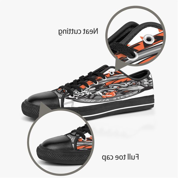 

men women diy custom shoes low canvas skateboard sneakers triple black customization uv printing sports sneakers br168