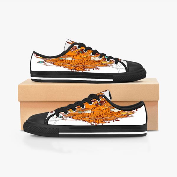 

custom shoes classic newdiy fashion canvas skateboard casual accept triple black customization uv printing low cut mens womens sports sneake