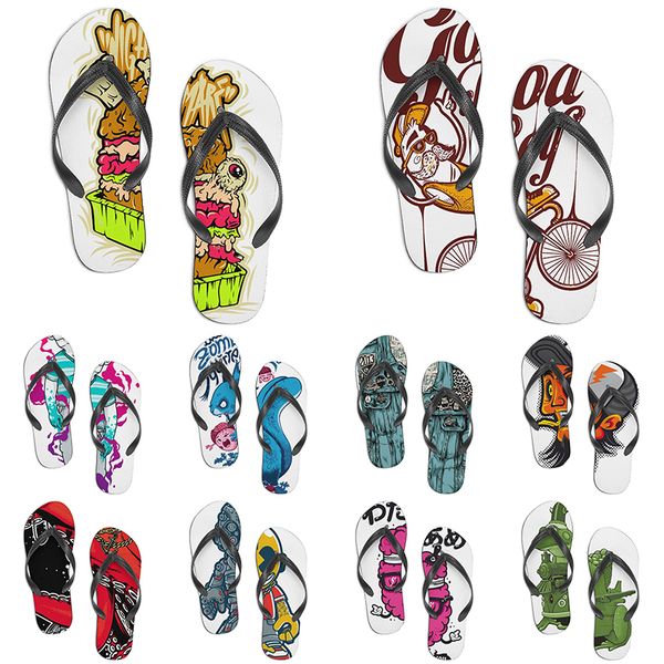 

men women custom slippers cartoon design anime diy word black white blue red purple mens colorful trainer 067