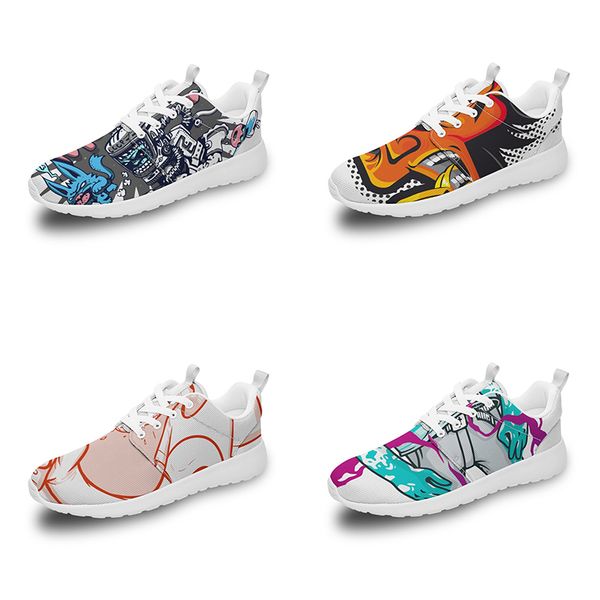 

diy men women custom shoes design multicolor black white blue mens trainers fashion outdoor breathable sports sneakers customization