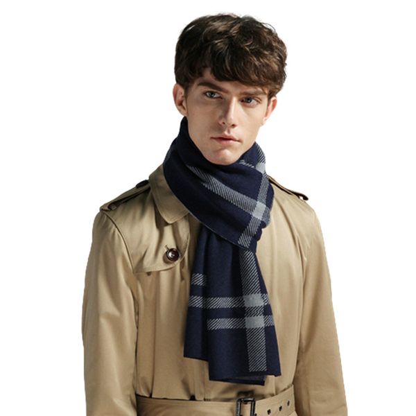 

scarves classic business scarf men cashmere winter warm vintage shawl long wrap luxury brand designer gifts wwh1910-11, Blue;gray