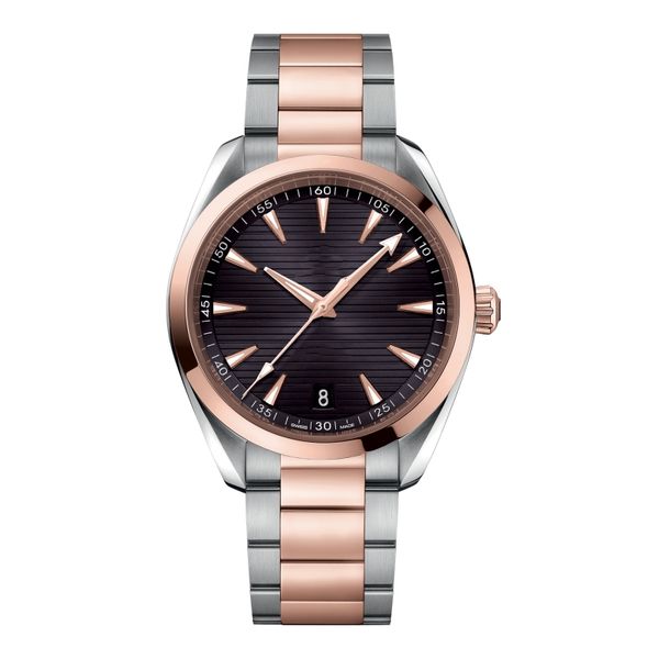 

mens watch 41mm automatic movement watches stainless steel watchs mechanical quartz wristwatches luminous 5 atm waterproof watches montre de, Slivery;brown