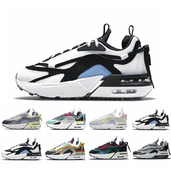 

designer furyosa mens running shoes triple black white metallic silver night green highlighted with teal and magenta pastel hues men women