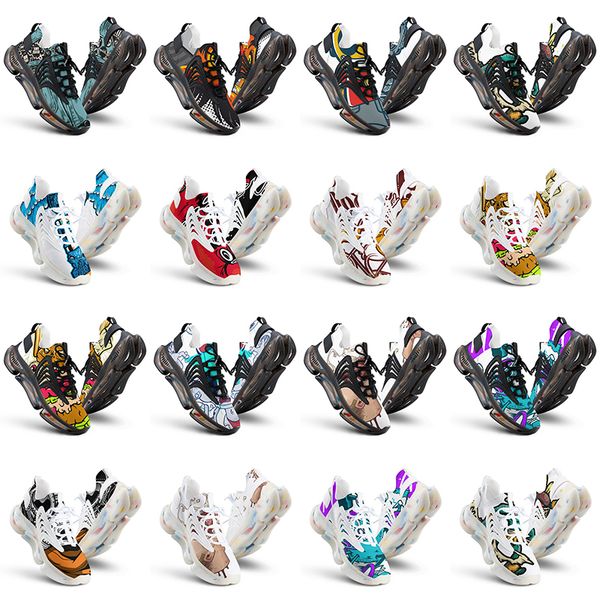 

women men custom running new shoes artoon animal design diy word black white blue red mens trainer 0287 s