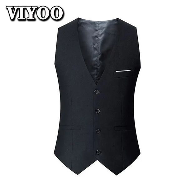 

mens vests 8xl oversized spring summer suit vneck formal sleeveless jacket casual business clothing for men blazers 221117, Black;white