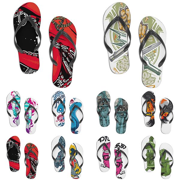 

men women custom slippers cartoon design anime diy word black white blue red purple mens colorful trainer 028