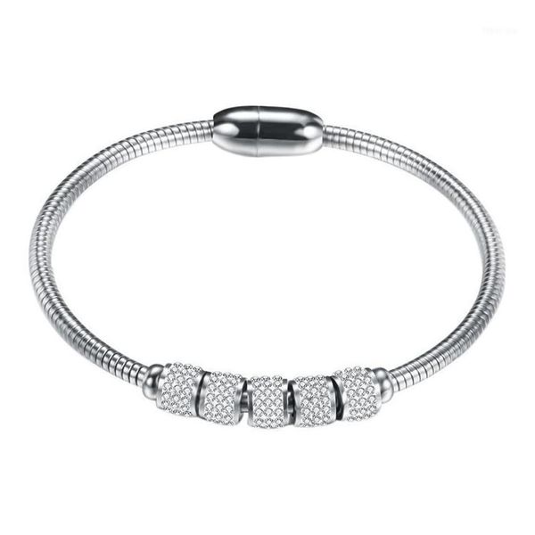 

bangle crystal magnetic bangle for women stainless steel bracelet drop delivery jewelry bracelets dhyvc, Black