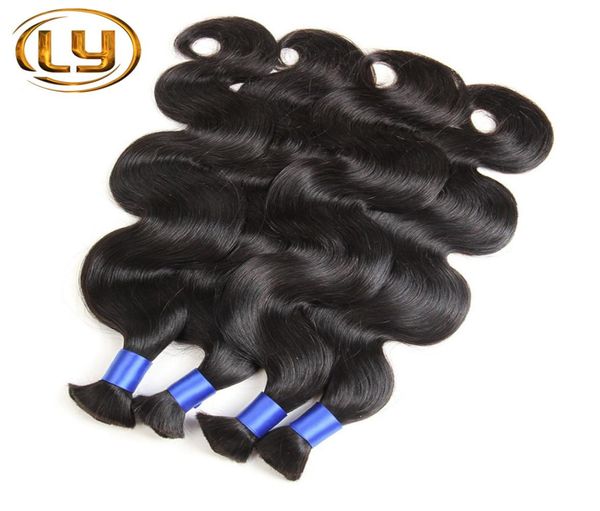 

7a grade brazilian hair micro mini braiding bulk hair body wave mix length human braiding bulk hair brazilian body wave bulk hair4113382, Black