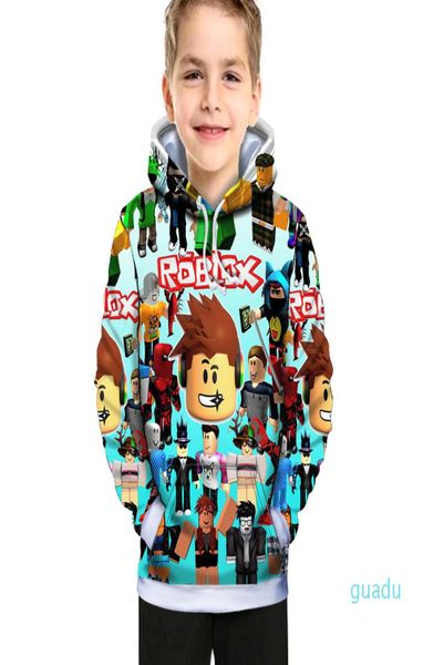 

children039s cartoon hoodie roblox fashion 3d digital spring and autumn cotton printing popular boys and girls039 coat kids7008329, Black