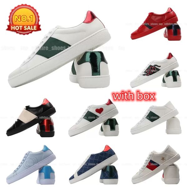 

casual shoes designer sneakers womens shoes sports bee trainers tiger embroidered white green red stripes sneaker walking men women ace bees, Black