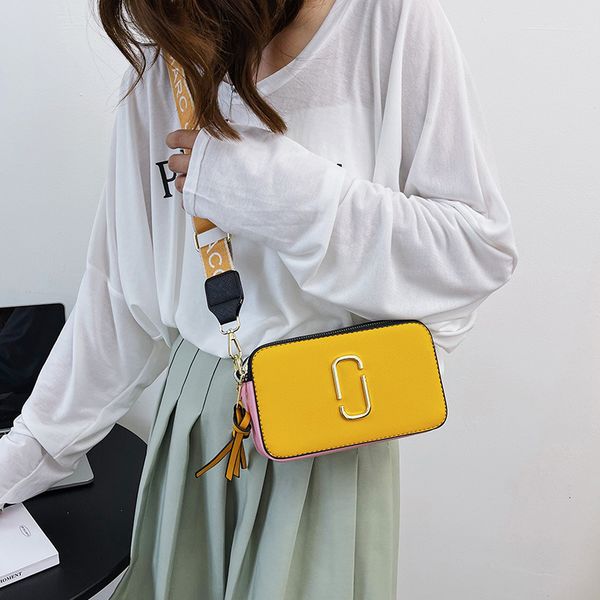

retail women bags new 2022 contrast color small square bag trend letter single shoulder messenger bag