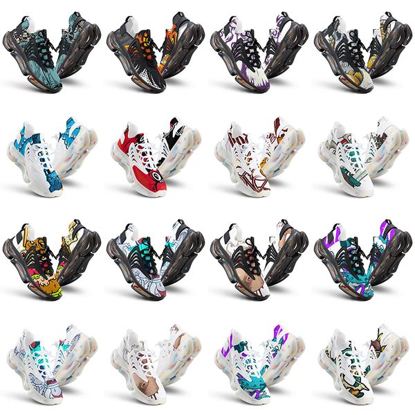 

running new custom women men shoes artoon animal design diy word black white blue red mens trainer 0263 s