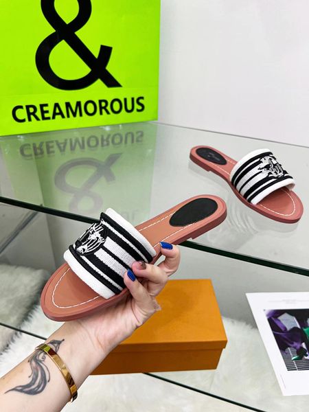 

sandals slippers female summer leather red flat slippers female fashion outside wear matching net red one line sandals female, Black