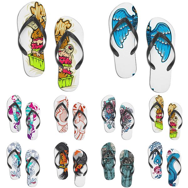 

men women custom shoes beach slides sandals flat shoe mens womens multi color228 summer outdoor customized slide