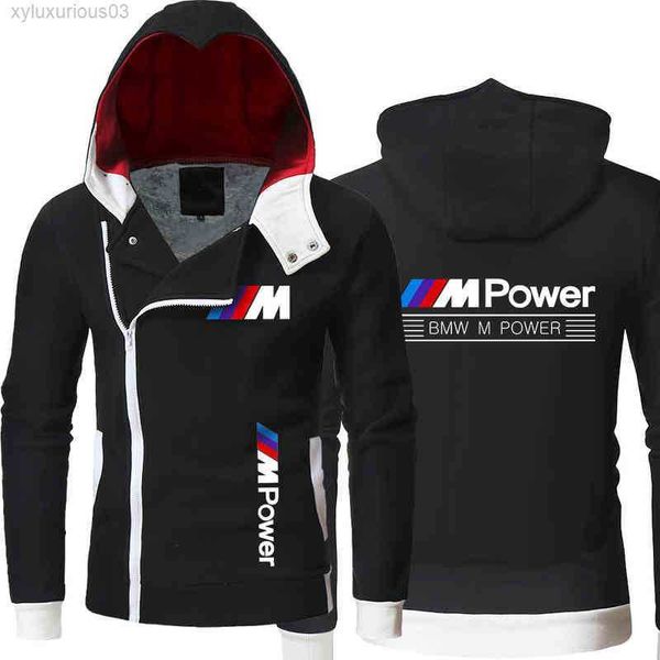 

2022 bmw m power men's clothing fleece waterproof fishing jackets winter fashion thicken slim fit zipper warm outwear s-5xl, Black;brown