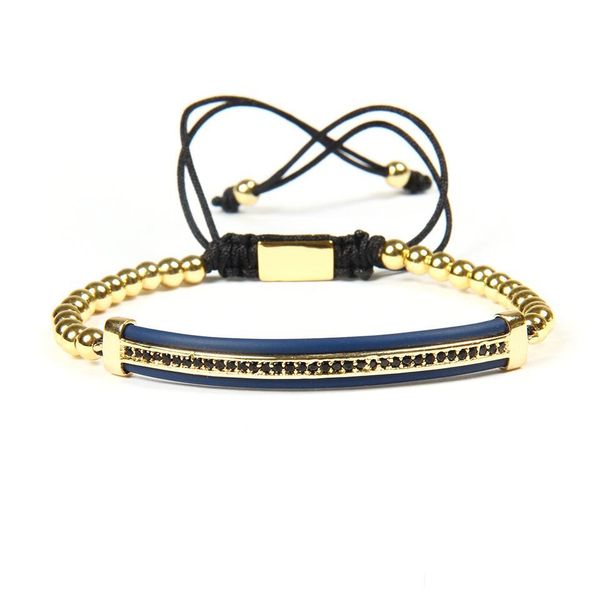 

charm bracelets new gift bracelet wholesale 10pcs/ot mix colors cubic zirconia long brass tube watch protector cz lace up bracelets dhe1r, Golden;silver