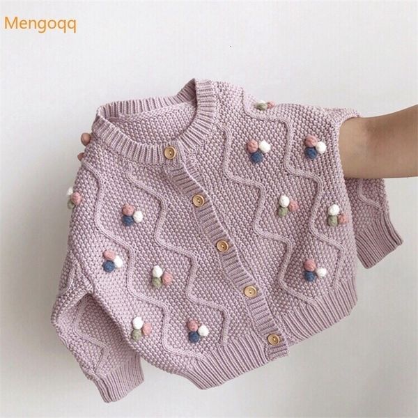 

cardigan autumn winter kids baby girls full sleeve singlebreated outwear toddler children knitting clothes flocking sweater 18y 221116, Blue