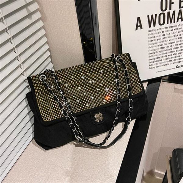 

luxury designer bags handbags fashion tote bag women shoulder crossbody bags large capacity messenger purses chain rhinestone backpacks