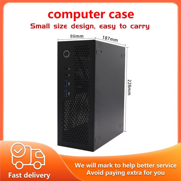 

mini computer case usb3.0 itx game computer support htpc chassis1u flex power supply 3.5'' hddk39 a07
