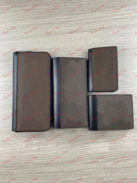 

genuine leather bag designer wallet zipper flap buckle purses different sizes printing purse luxury card holder zero wallets key pouch, Red;black
