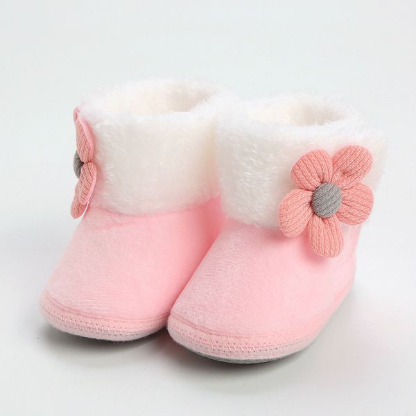 

first walkers born baby girls boys soft booties solid pompom snow boots infant toddler warming shoes fashion comfortable 221117