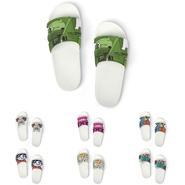 

custom shoes slippers sandals men women diy white black green yellow red blue mens trainer outdoor sneakers size 36-45 color10