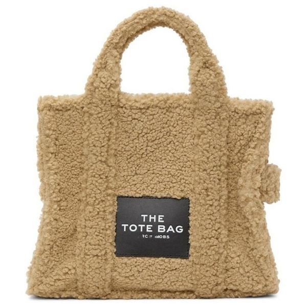 

imitation lamb velvet tote bag autumn and winter women's woolen cloth vintage large capacity handbag simple single shoulder messen251v