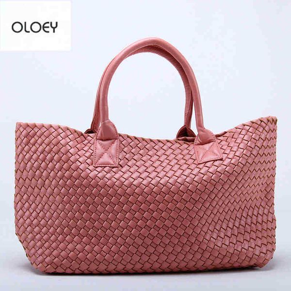 

fashion woman's bottegaa designer bags venetaa luxury handbag oloey new woven handbags sheepskin shoulder bag large capacity bucket tot