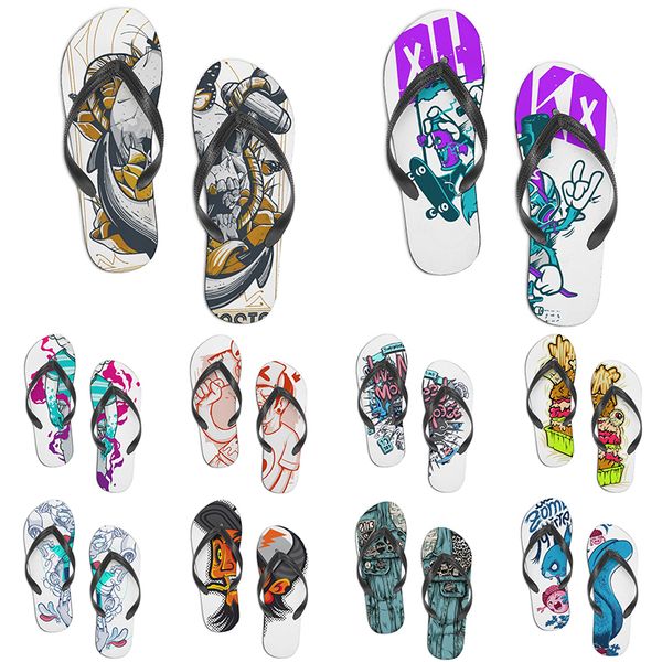 

men women custom shoes beach slides sandals flat shoe mens womens multi color38 summer outdoor customized slide