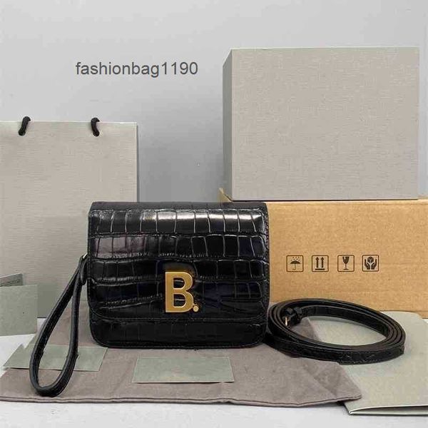 

crossbody designer bbalencigas bags fashion pink women's crocodile 2022 b-button leather tofu single shoulder messenger small square ba