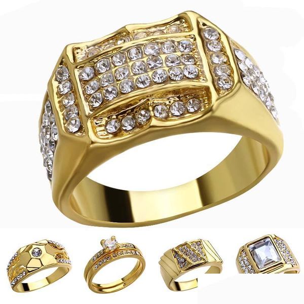 

cluster rings diamond cluster ring gold motorbike women men rings fashion jewelry drop delivery dhwvc, Golden;silver
