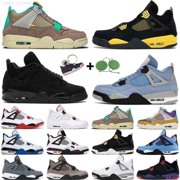 

men women basketball shoes 4 4s desert moss university blue white oreo taupe haze black cat bred metallic red yellow mens trainers sports