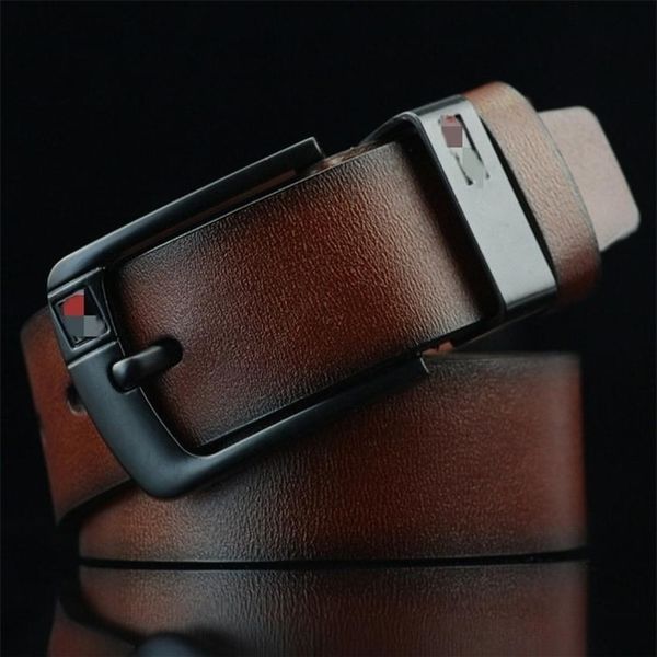 

men leather belt buckle luxury designer belts cowskin fashion strap male jeans for man cowboy 220524278e, Black;brown