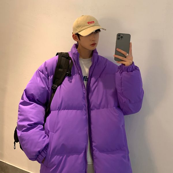 

men's down parkas winter warm men jacket coat autumn stand collar puffer thick hat white duck parka male down jacket with hood 221116, Black