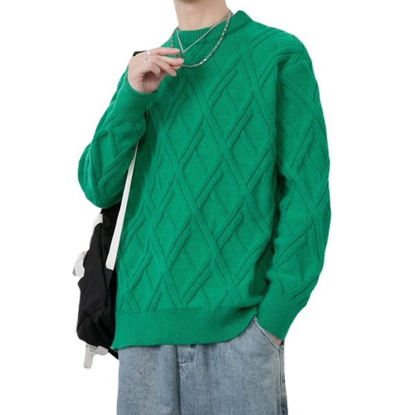 

men's sweaters men's casual sweater thickened pullover round neck dropped shoulder sleeves 221117, White;black