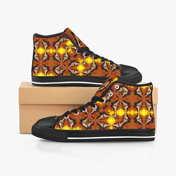 

men stitch shoes custom sneakers canvas women fashion black orange mid cut breathable sports walking jogging color47