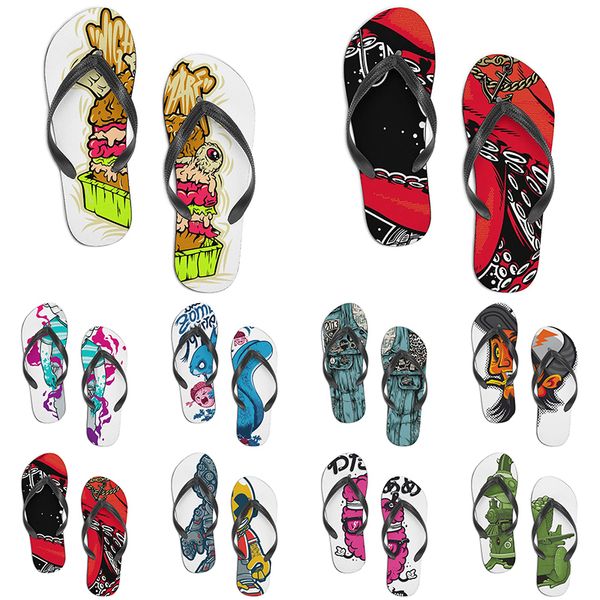 

men women custom slippers cartoon design anime diy word black white blue red purple mens colorful trainer 068