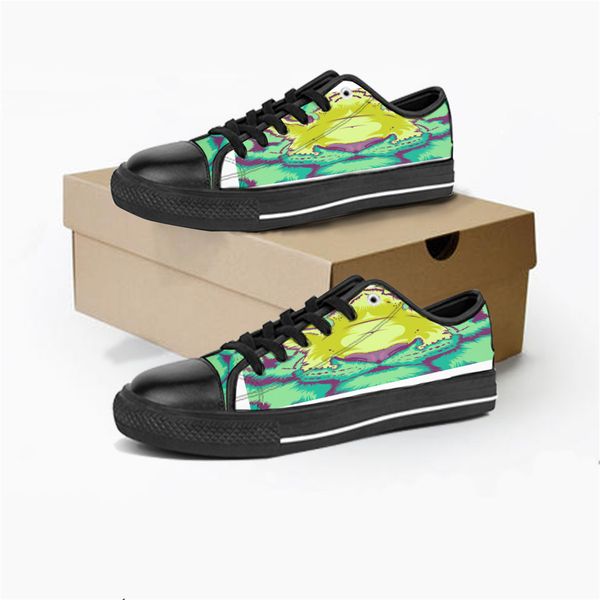 

men women diy custom shoes low canvas skateboard sneakers triple black customization uv printing sports sneakers br115