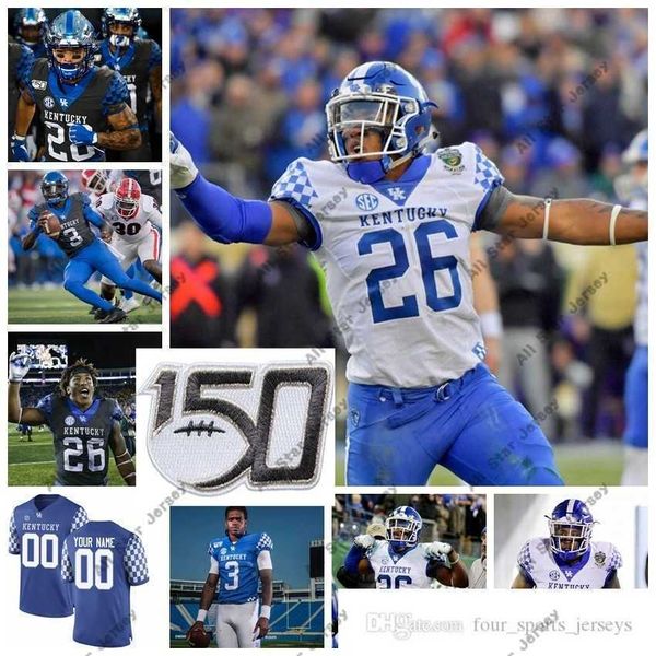

ncaa kentucky wildcats college football jerseys 2 tim couch 24 chriser rodriguez 10 asim rose jr. 26 benny snell jr. custom stitched, Black