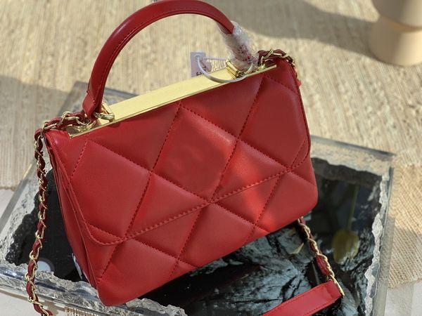 

quality luxury designers red bags black chain handbags single shoulder bags tote bag classic style large capacity simple fashion leather or